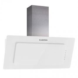 Klarstein Lorea, biely, 90 cm, 280 m³/h, odsávač pár, voľný priestor pre hlavu, dotykový, sklo